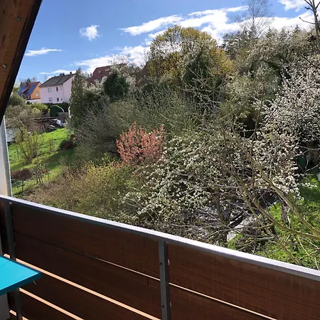 Blaues Mit Grossem Balkon, Bad Ist Ein Traum, 50 Schritte Zum Radweg Am Main, Weinfest Besuchen 게스트하우스
